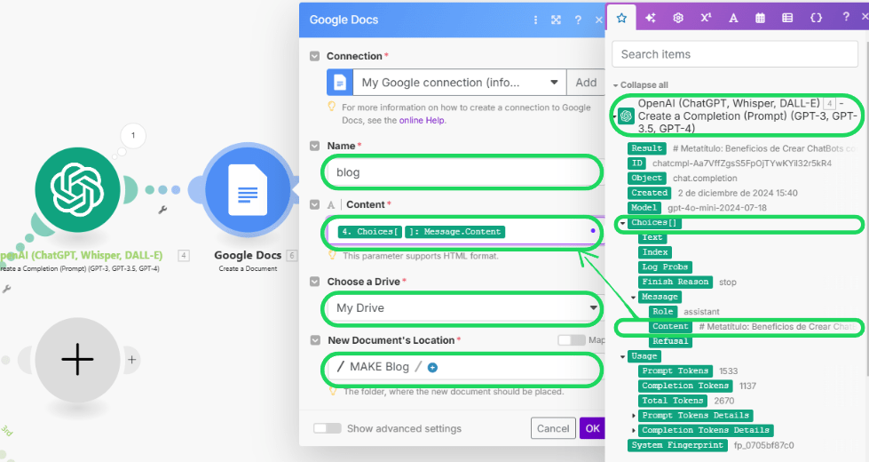 configuracion modulo google docs