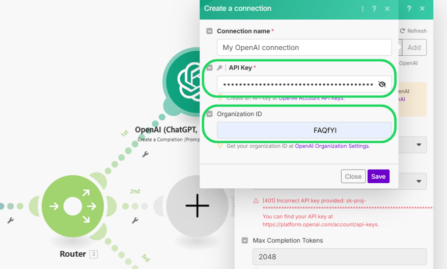 open IA organization ID