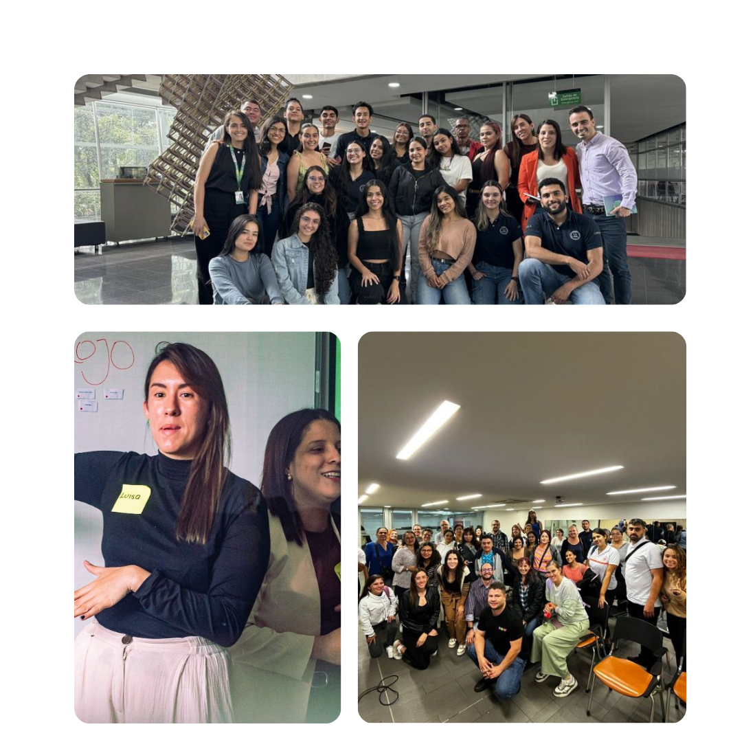 Formación práctica en IA para equipos empresariales trabajando juntos