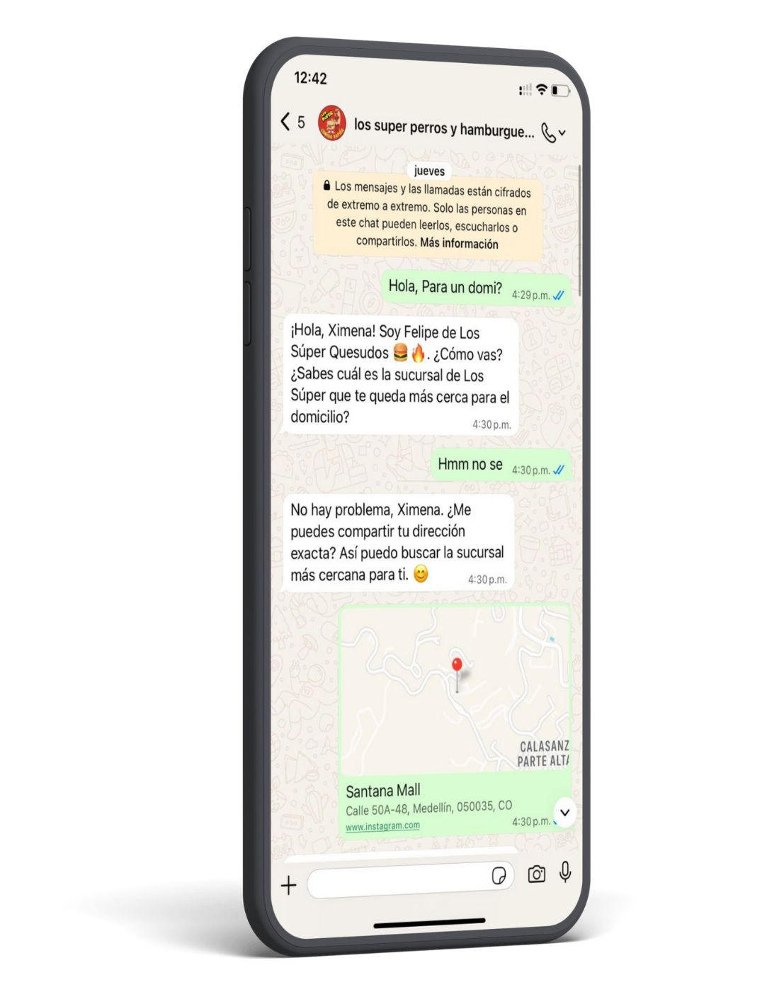 Agente de IA interactuando y ejecutando tareas en WhatsApp